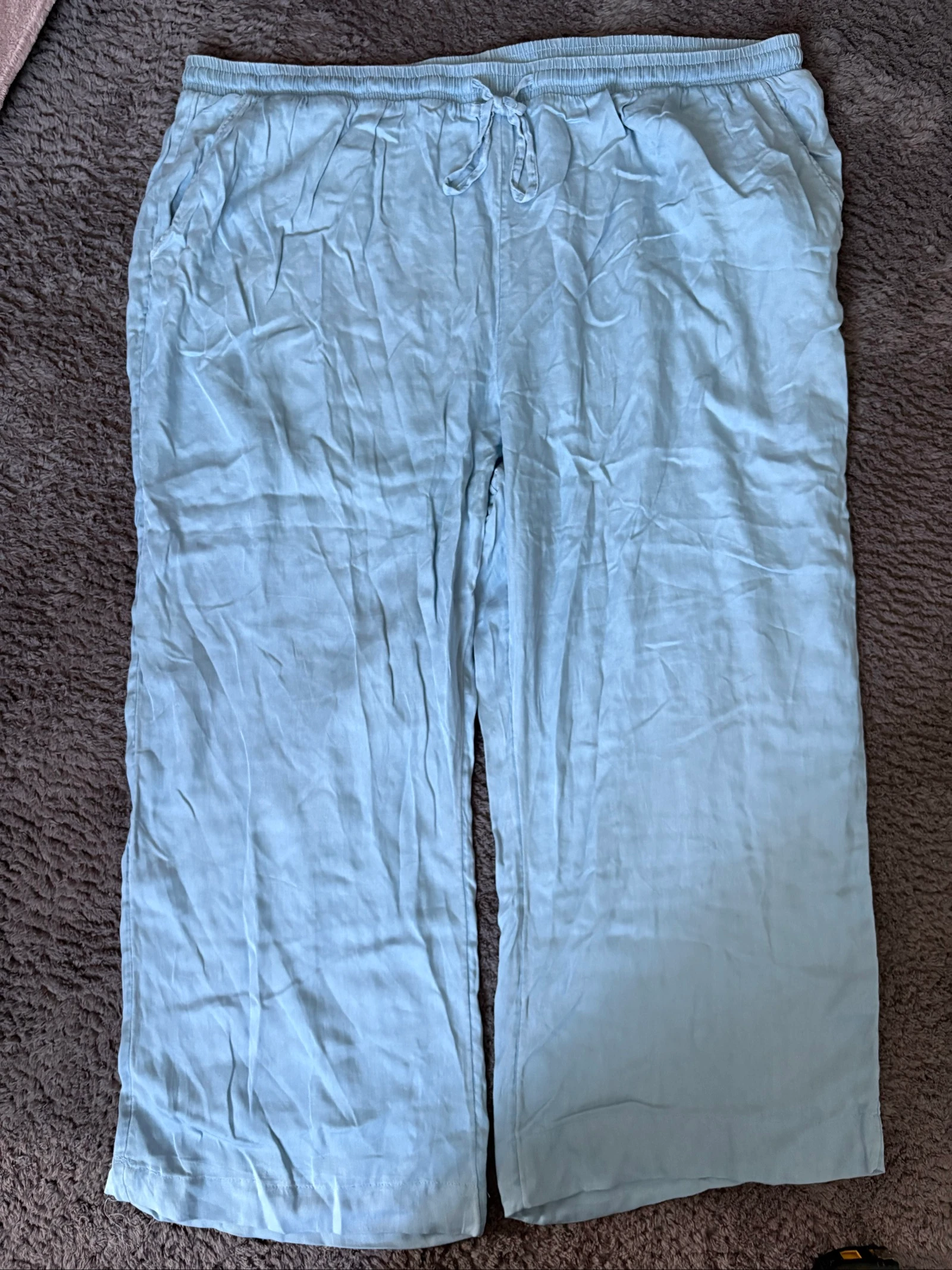 Pantalon fluide femme 3XL bleu clair Kiabi – photo 2